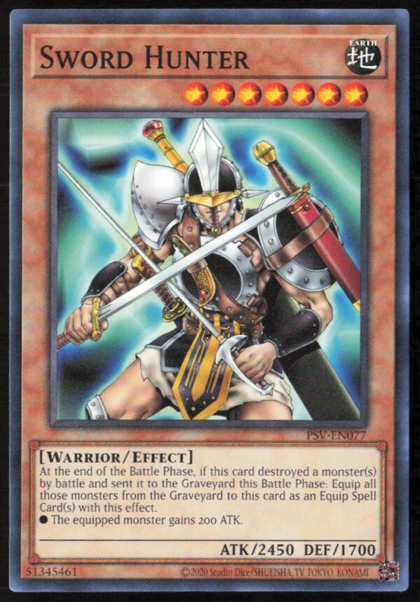 2020 Yu-Gi-Oh! Pharaoh's Servant (25th Anniversary Edition) Sword Hunter #PSV-EN077 (Front)