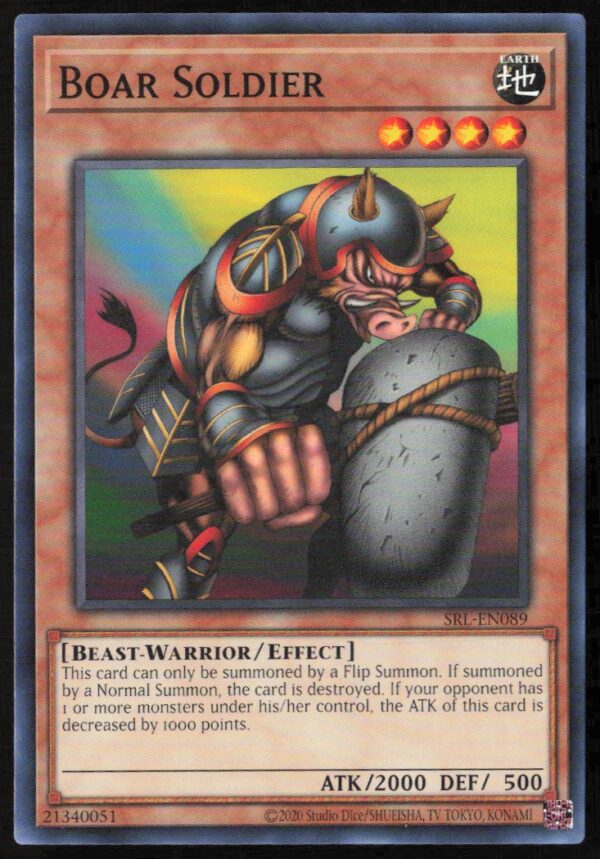 2020 Yu-Gi-Oh! Spell Ruler (25th Anniversary Edition) Boar Soldier #SRL-EN089 (Front)