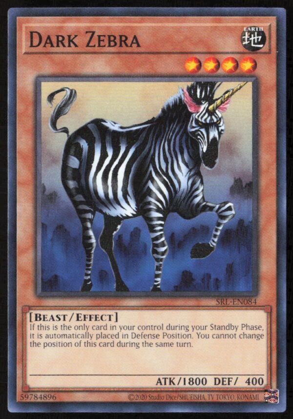 2020 Yu-Gi-Oh! Spell Ruler (25th Anniversary Edition) Dark Zebra #SRL-EN084 (Front)