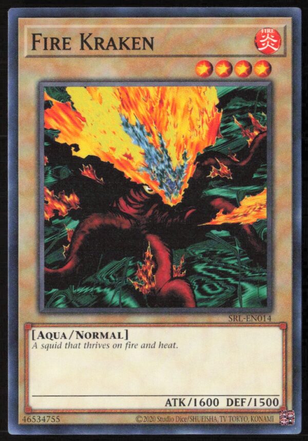 2020 Yu-Gi-Oh! Spell Ruler (25th Anniversary Edition) Fire Kraken #SRL-EN014 (Front)