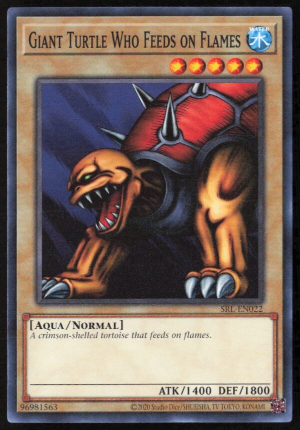 2020 Yu-Gi-Oh! Spell Ruler (25th Anniversary Edition) Giant Turtle Who Feeds On Flames #SRL-EN022 (Front)