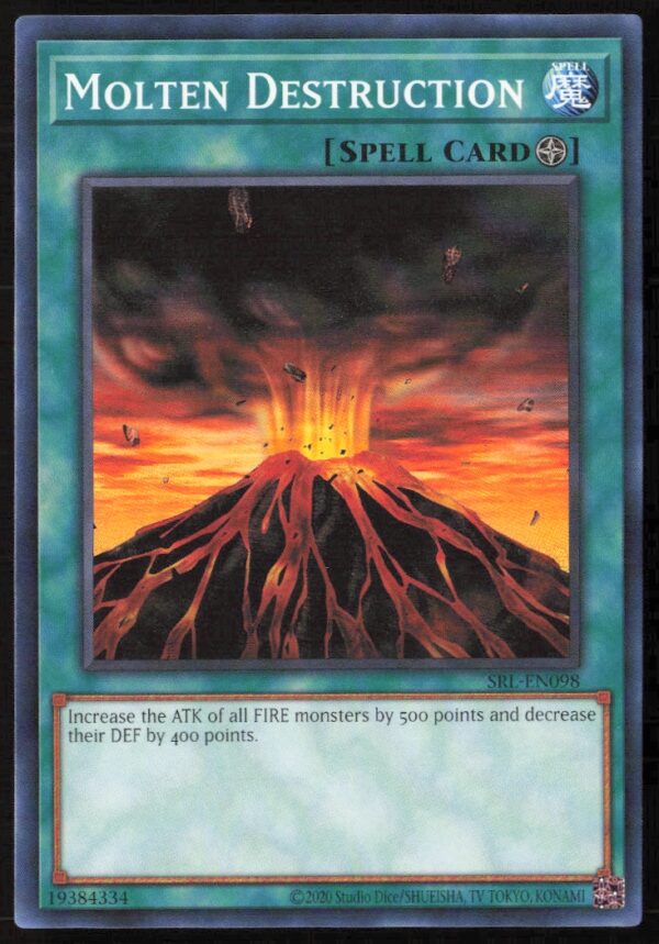 2020 Yu-Gi-Oh! Spell Ruler (25th Anniversary Edition) Molten Destruction #SRL-EN098 (Front)