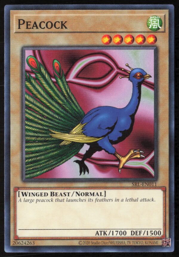 2020 Yu-Gi-Oh! Spell Ruler (25th Anniversary Edition) Peacock #SRL-EN011 (Front)