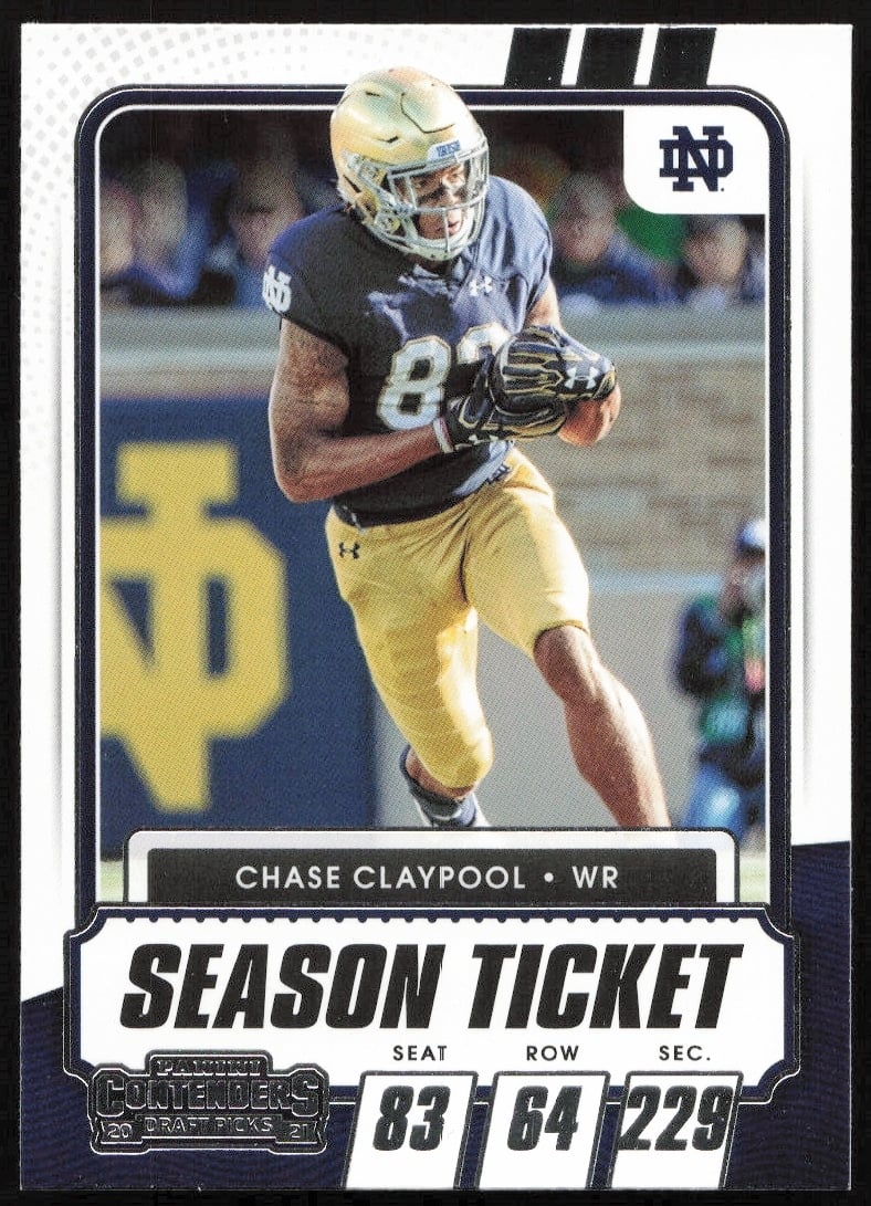 2021 Panini Contenders Draft Picks Chase Claypool #46 (Front)