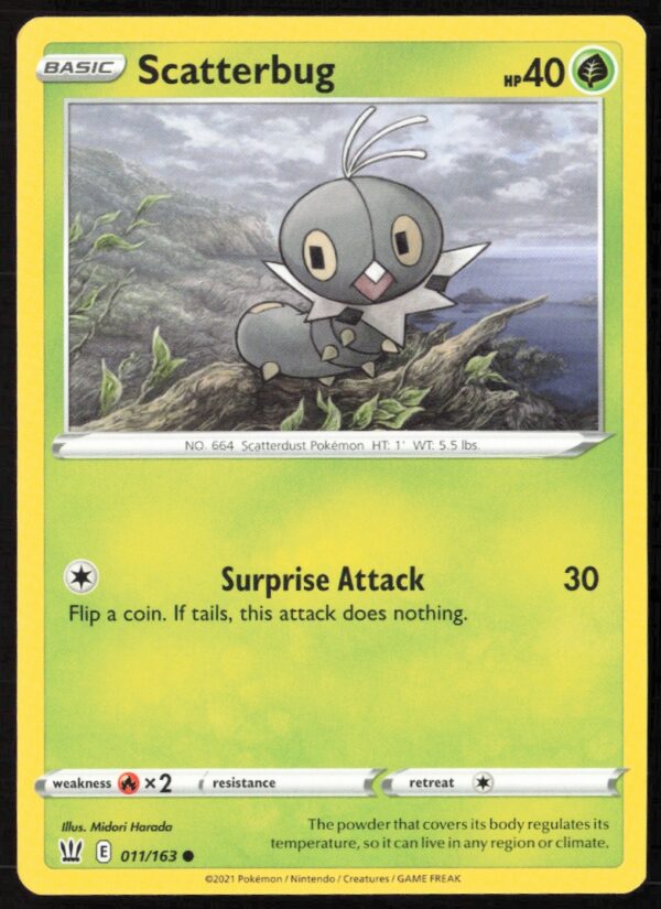 2021 Pokémon Sword & Shield - Battle Styles Scatterbug #011/163 (Front)