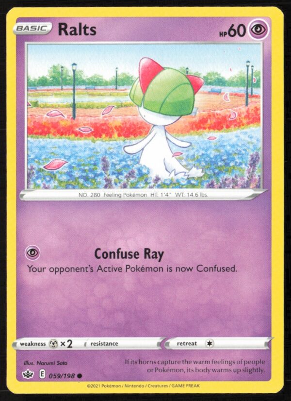 2021 Pokémon Sword & Shield - Chilling Reign Ralts #059/198 (Front)