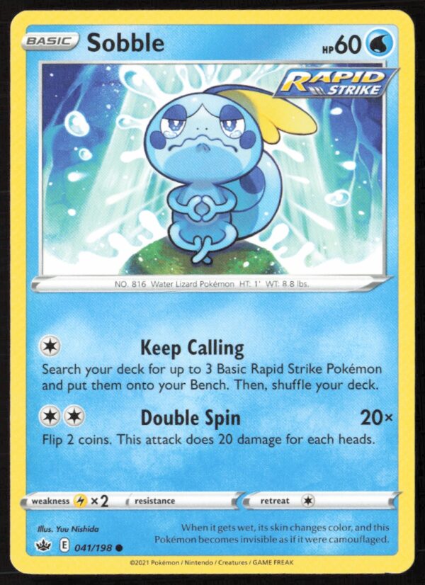 2021 Pokémon Sword & Shield - Chilling Reign Sobble #041/198 (Front)