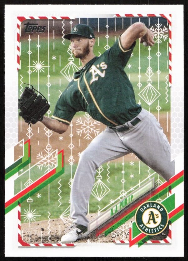 2021 Topps Holiday A.J. Puk #HW95 (Front)