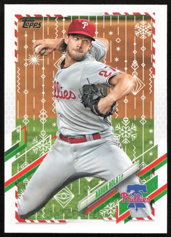 2021 Topps Holiday Aaron Nola #HW7 (Front)