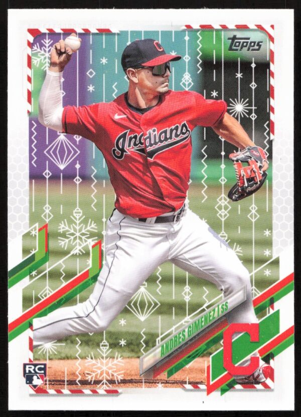 2021 Topps Holiday Andres Gimenez #HW96 (Front)