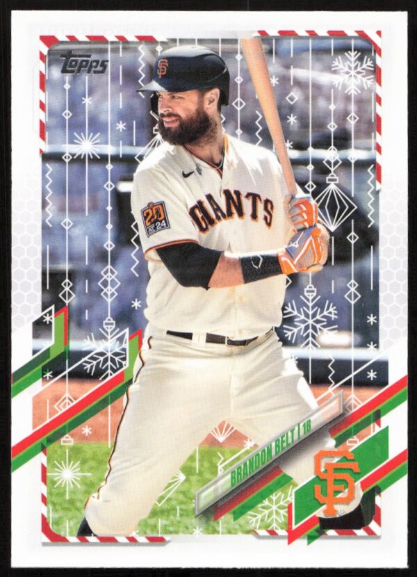 2021 Topps Holiday Brandon Belt #HW40 (Front)