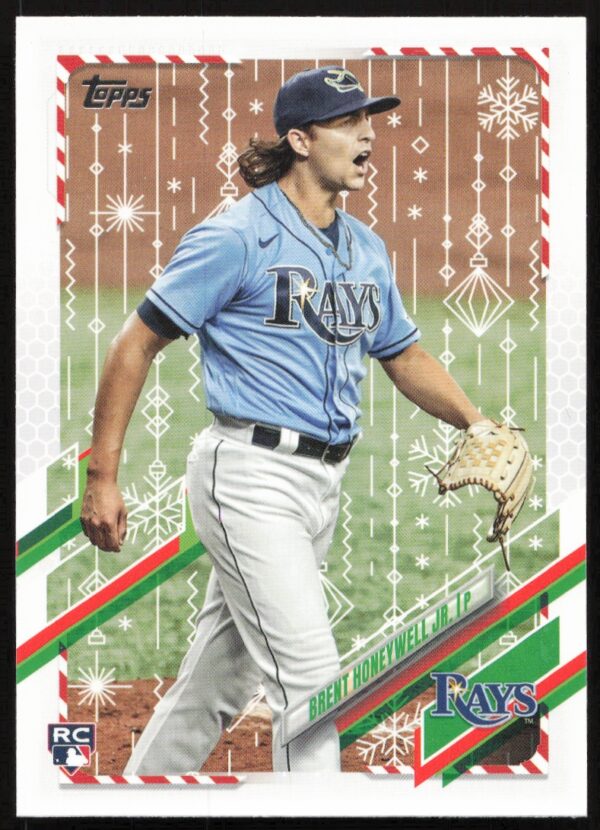 2021 Topps Holiday Brent Honeywell Jr. #HW24 (Front)