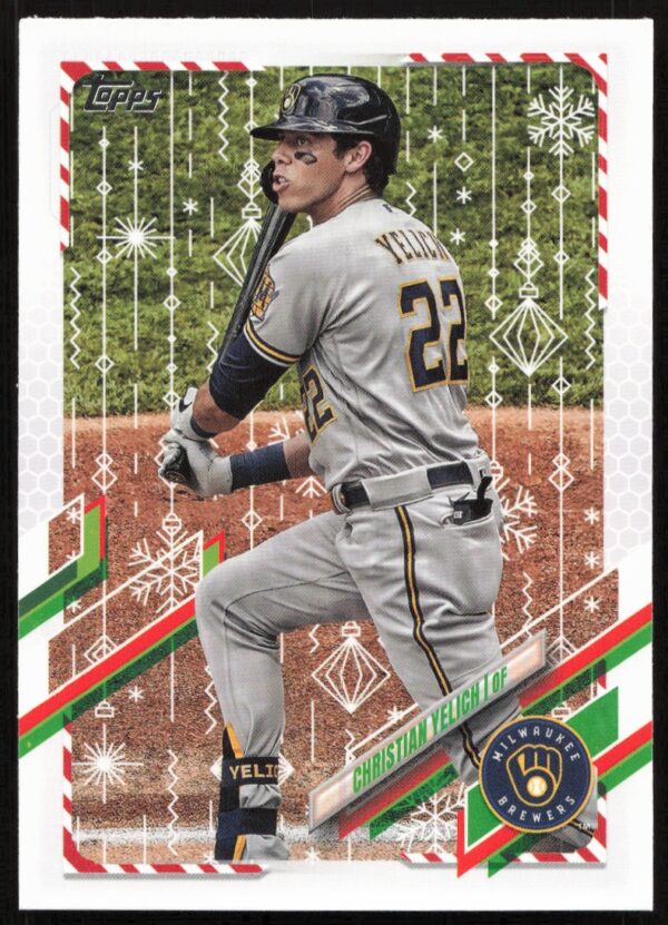 2021 Topps Holiday Christian Yelich #HW61 (Front)
