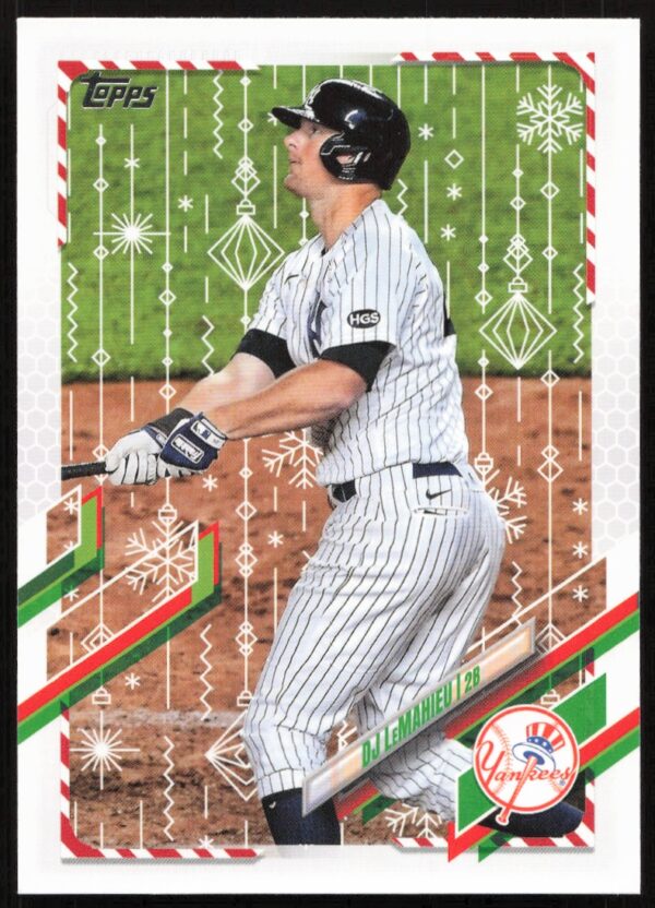 2021 Topps Holiday DJ LeMahieu #HW56 (Front)