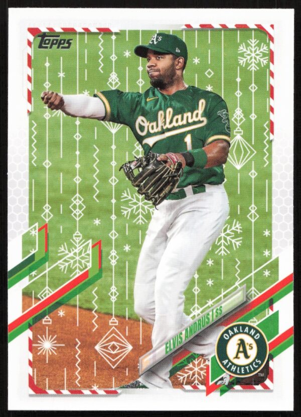 2021 Topps Holiday Elvis Andrus #HW119 (Front)