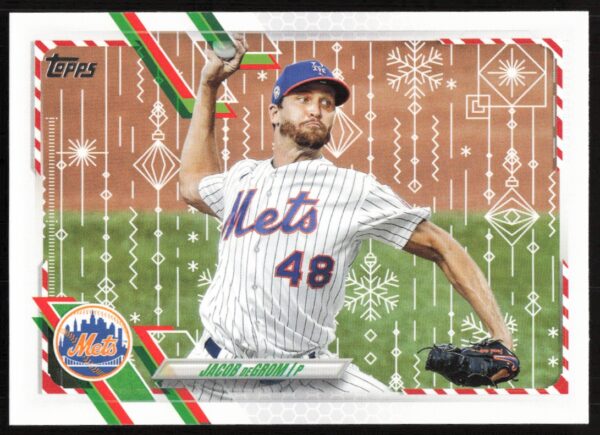 2021 Topps Holiday Jacob Degrom #HW22 (Front)