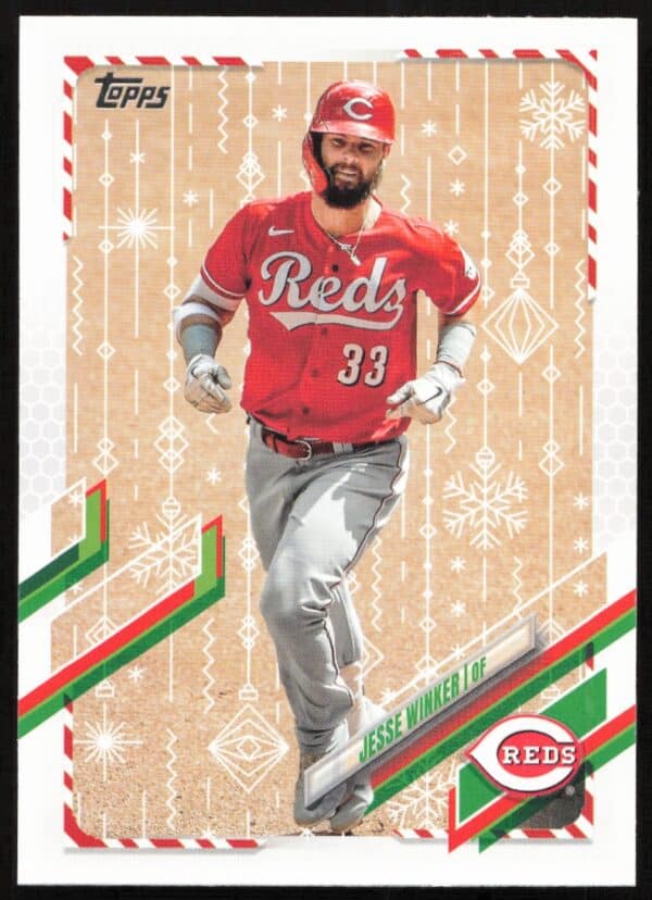 2021 Topps Holiday Jesse Winker #HW44 (Front)