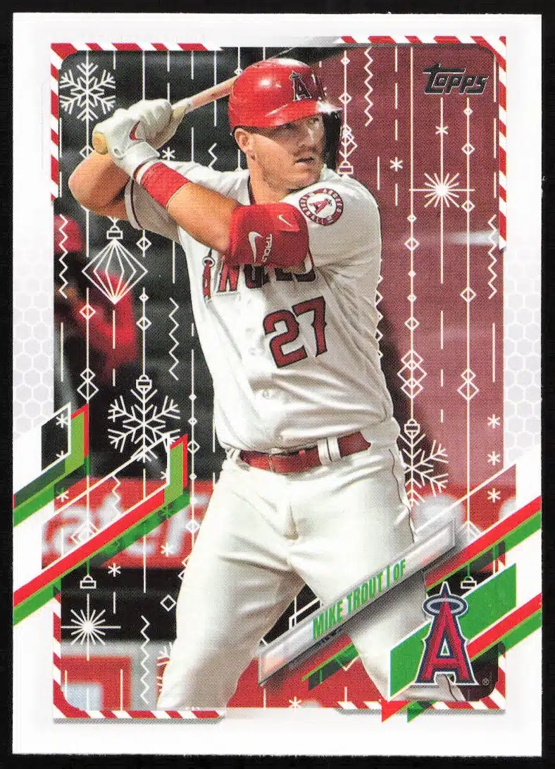 2021 Topps Holiday Mike Trout #HW27 (Front)