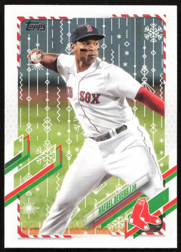 2021 Topps Holiday Rafael Devers #HW66 (Front)