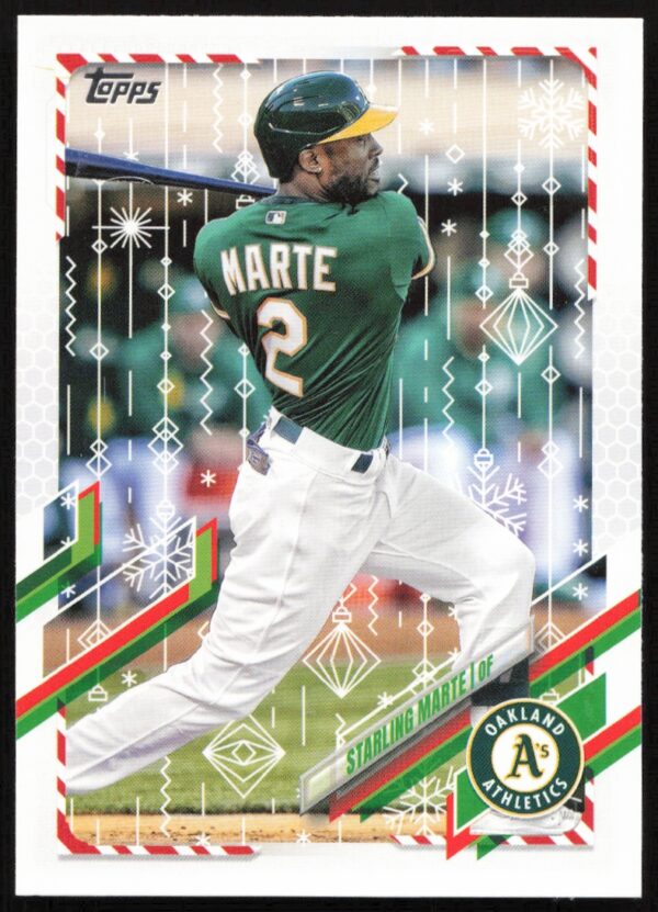 2021 Topps Holiday Starling Marte #HW102 (Front)