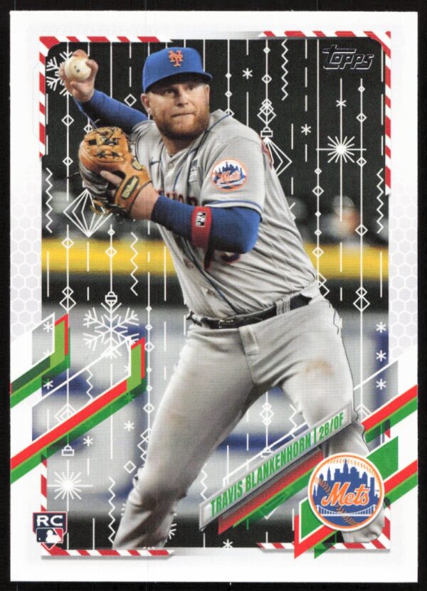 2021 Topps Holiday Travis Blankenhorn #HW156 (Front)