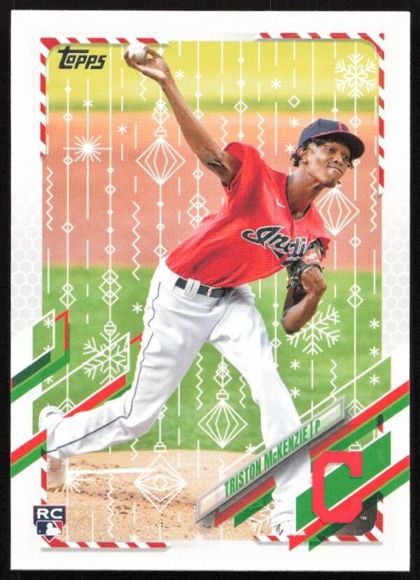 2021 Topps Holiday Triston McKenzie #HW187 (Front)