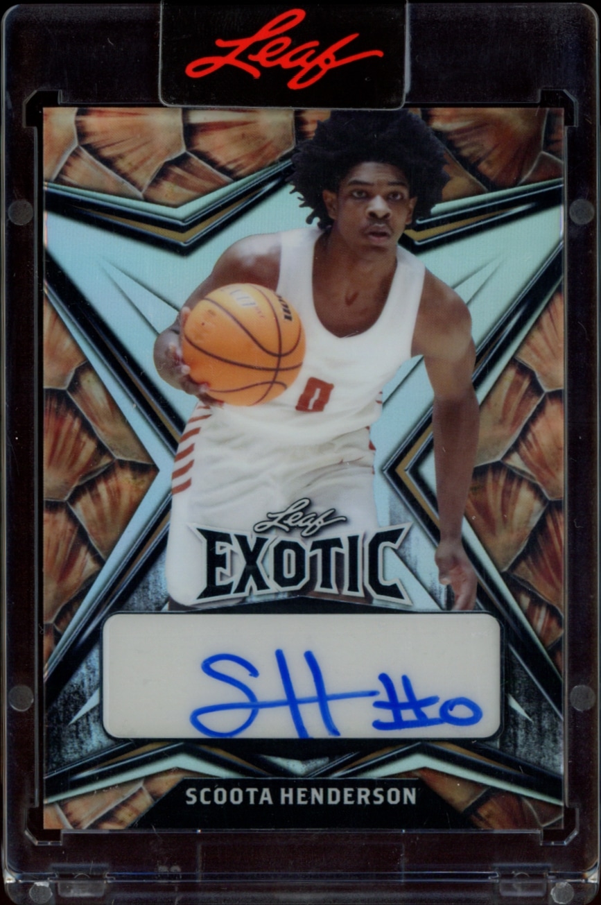 2022-23 Leaf Exotic Scoota Henderson Turtle #EA-SH1 (/5) (Auto) (Front)