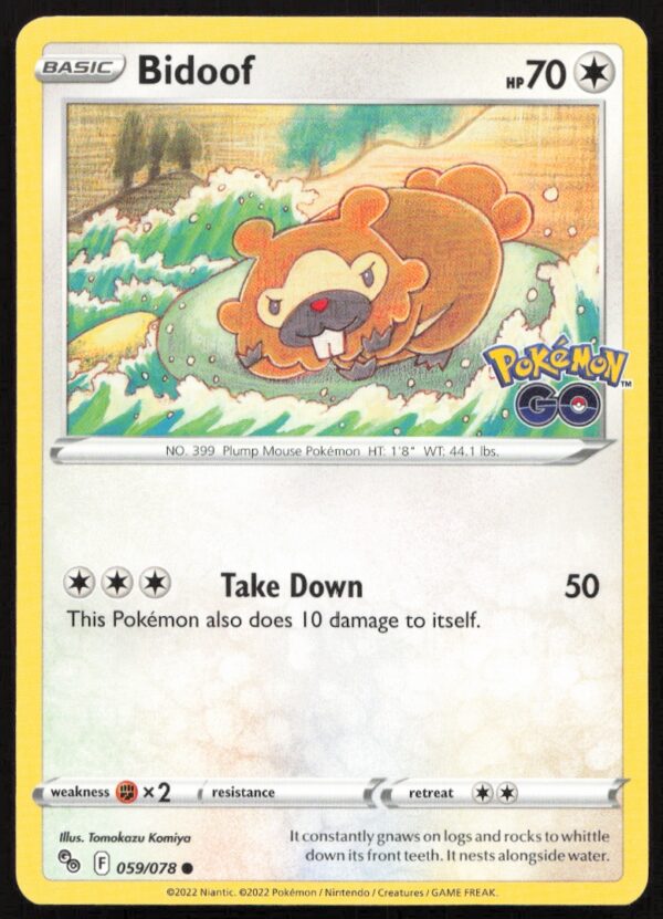 2022 Pokémon GO Bidoof #059/078 (Front)