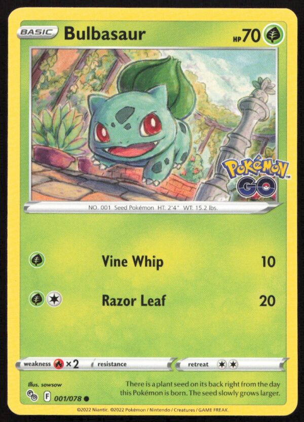 2022 Pokémon GO Bulbasaur #001/078 (Front)