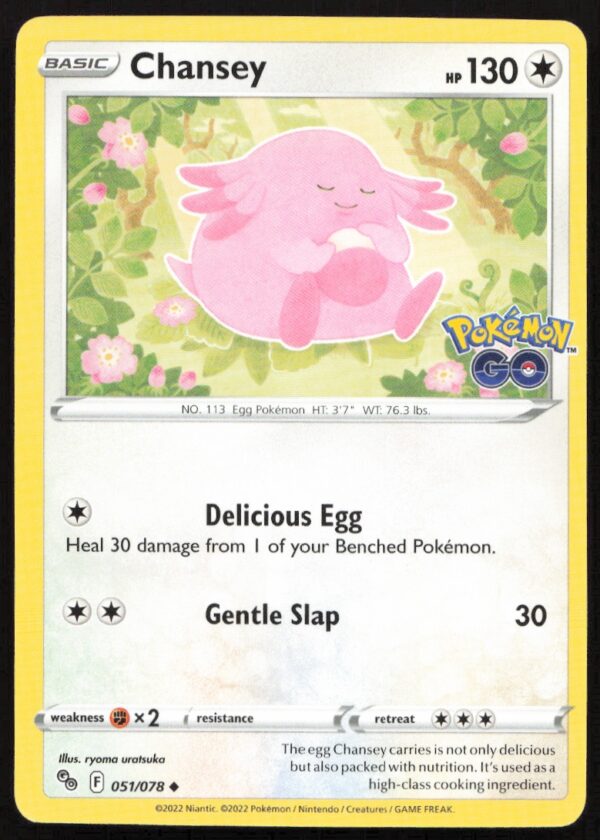 2022 Pokémon GO Chansey #051/078 (Front)