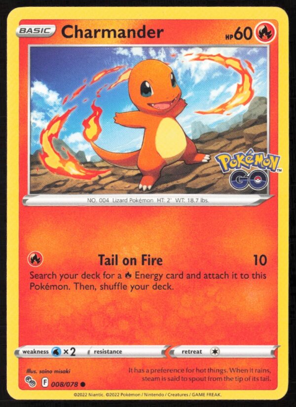 2022 Pokémon GO Charmander #004/078 (Front)