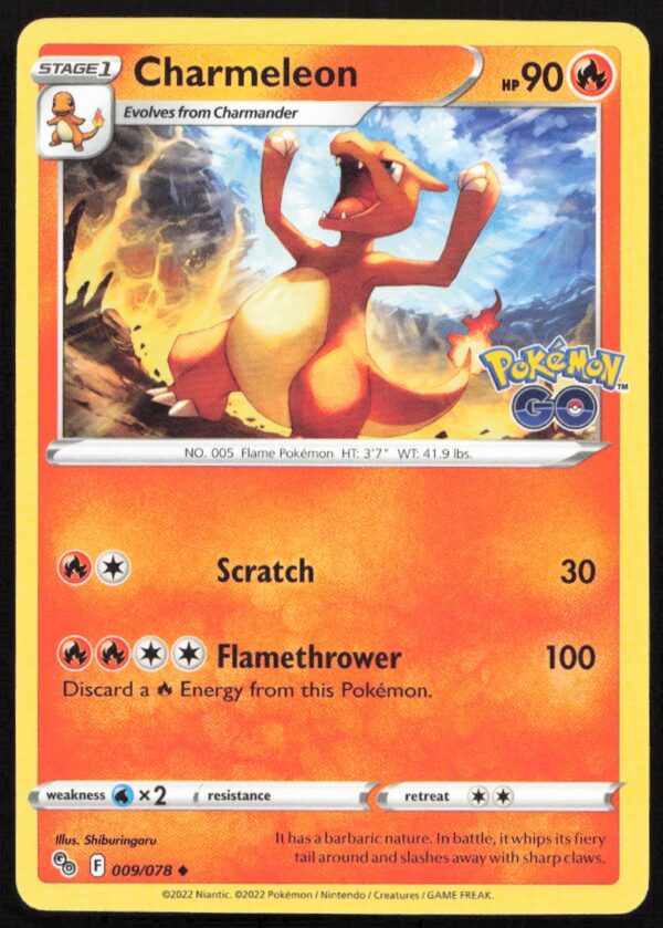 2022 Pokémon GO Charmeleon #009/078 (Front)