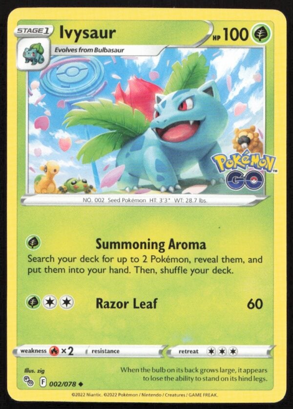 2022 Pokémon GO Ivysaur #002/078 (Front)