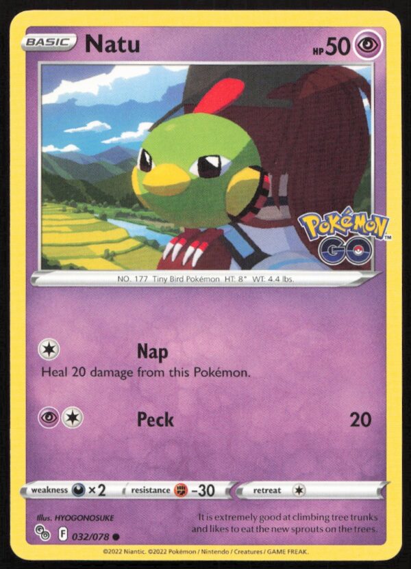 2022 Pokémon GO Natu #032/078 (Front)