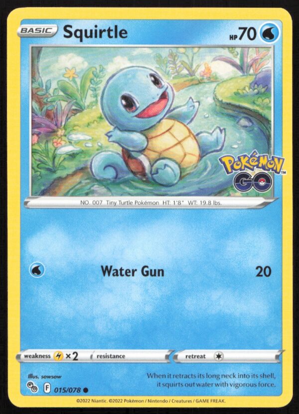 2022 Pokémon GO Squirtle #015/078 (Front)