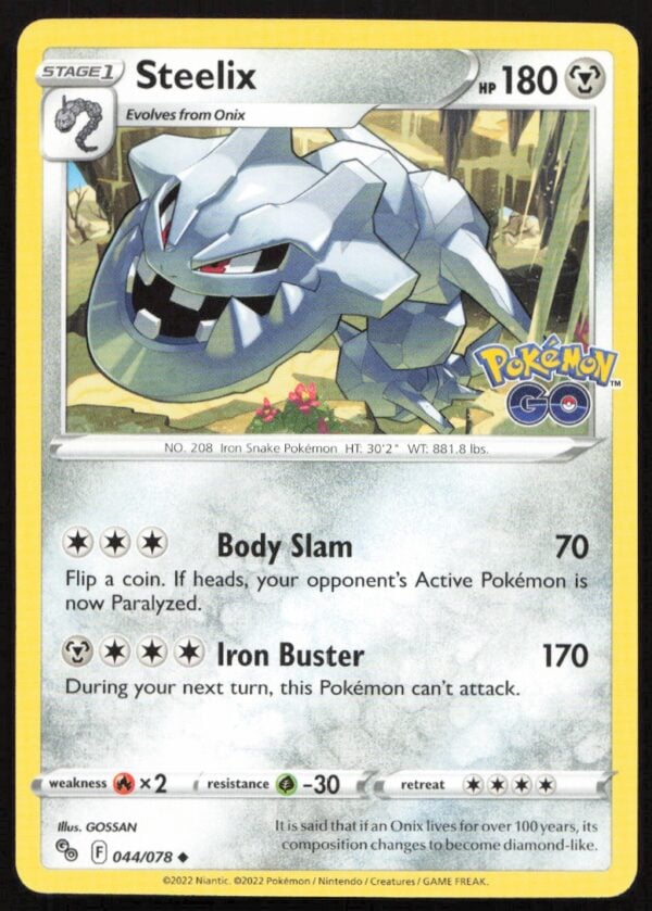 2022 Pokémon GO Steelix #044/078 (Front)