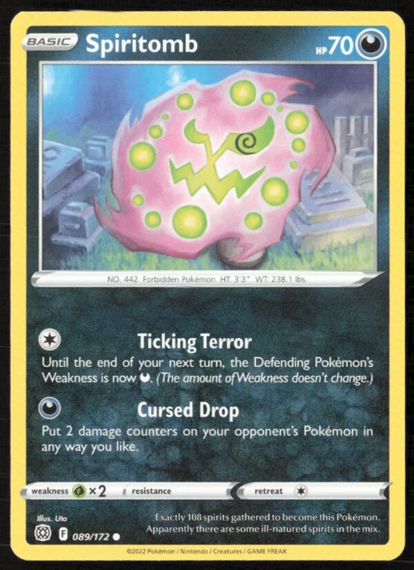 2022 Pokémon Sword & Shield - Brilliant Stars Spiritomb #089/172 (Front)