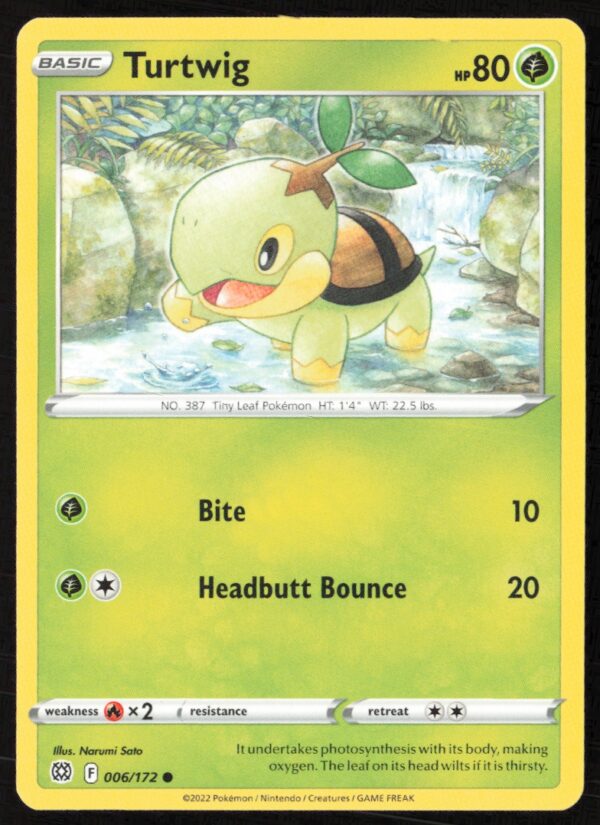 2022 Pokémon Sword & Shield - Brilliant Stars Turtwig #006/172 (Front)