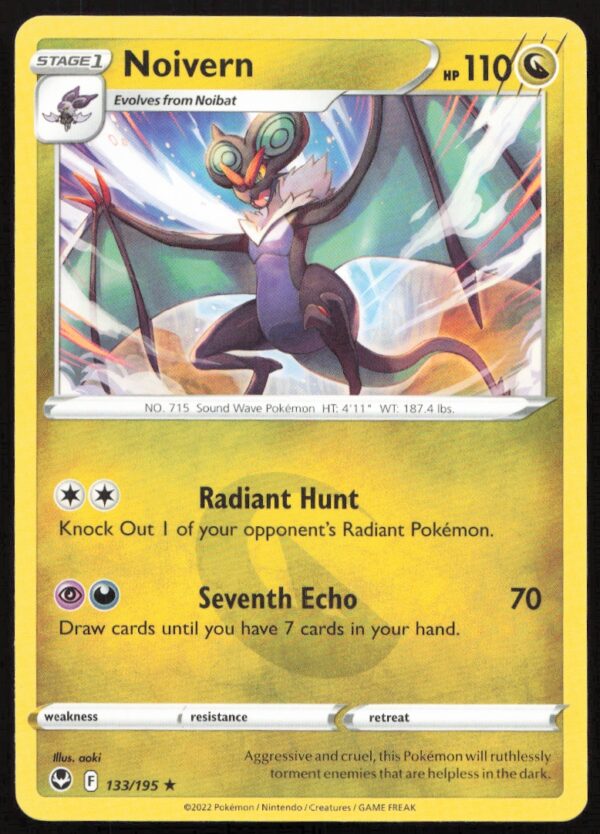 2022 Pokémon Sword & Shield - Silver Tempest Noivern #133/195 (Front)