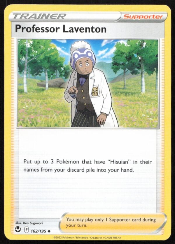 2022 Pokémon Sword & Shield - Silver Tempest Professor Laventon #162/195 (Front)