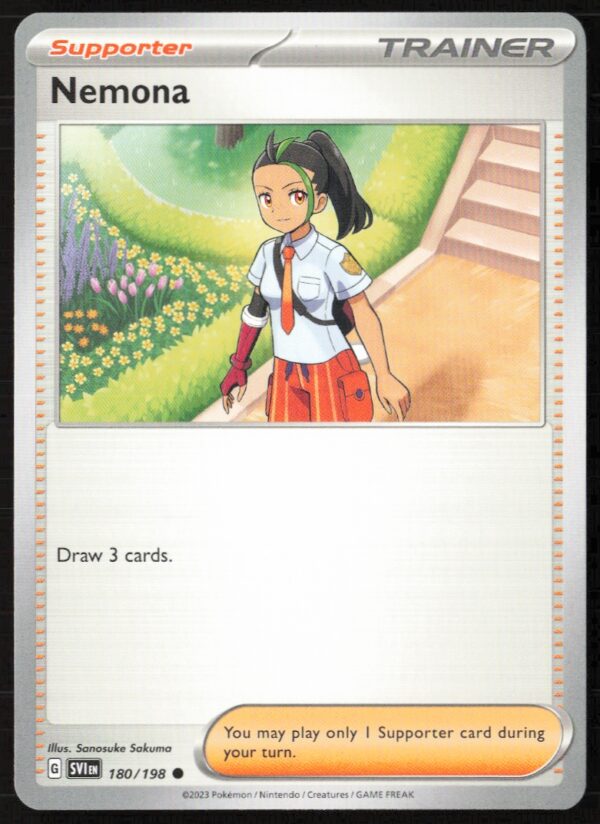 2023 Pokémon Scarlet & Violet Nemona #180/198 (Front)