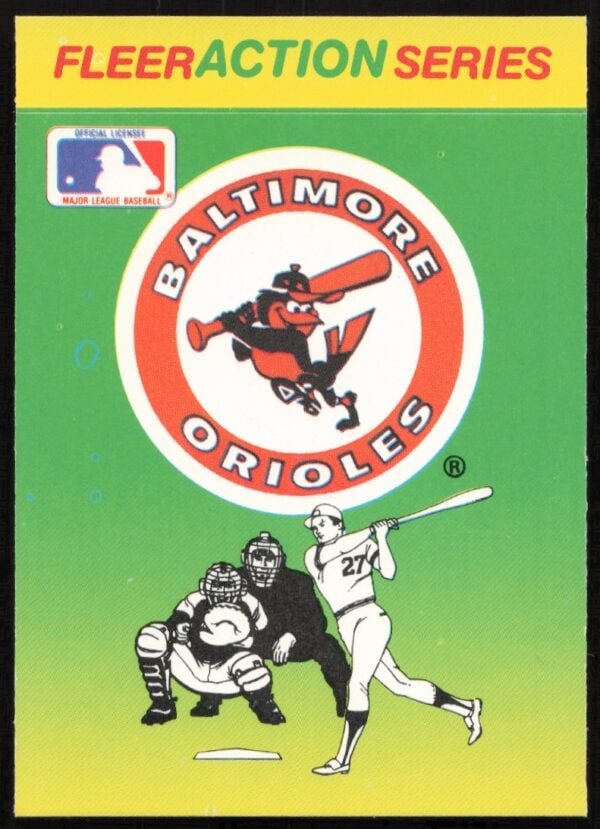 1990 Fleer Baltimore Orioles Action Series Team Stickers #NNO (Front)
