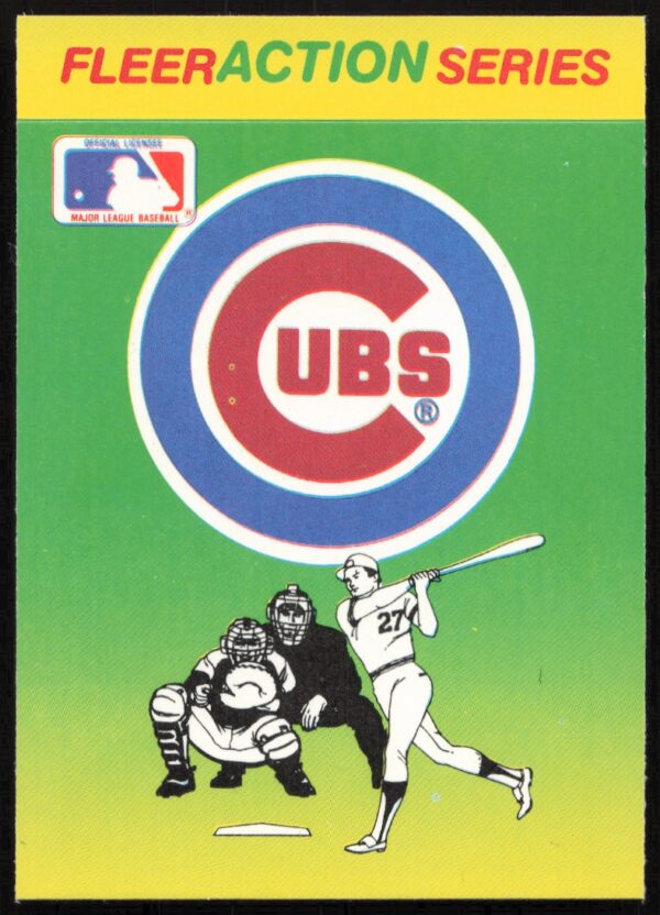 1990 Fleer Chicago Cubs Action Series Team Stickers #NNO (Front)