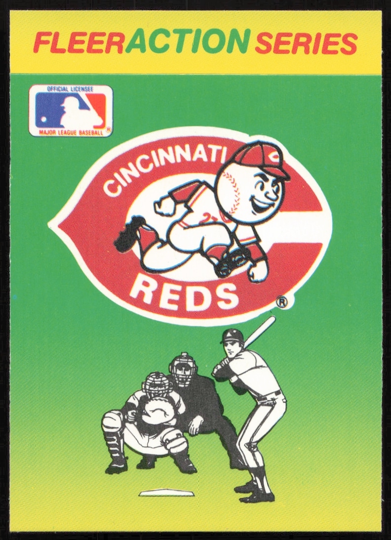 1990 Fleer Cincinnati Reds Action Series Team Stickers # (Front)