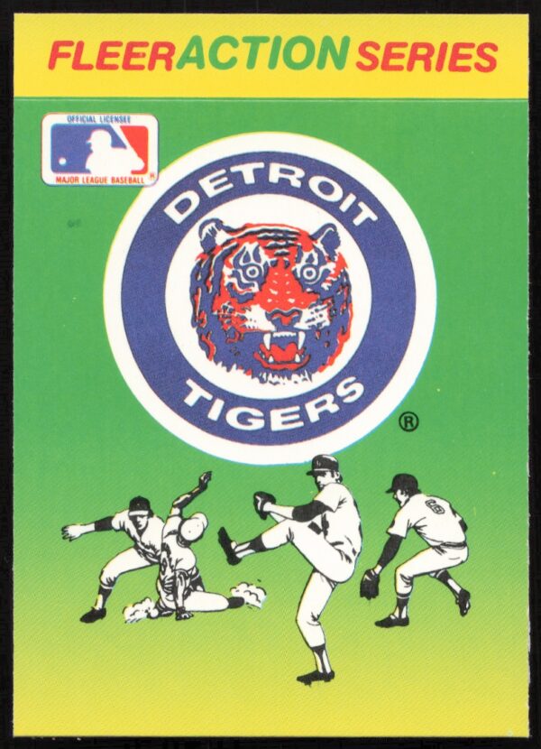 1990 Fleer Detroit Tigers Action Series Team Stickers #NNO (Front)