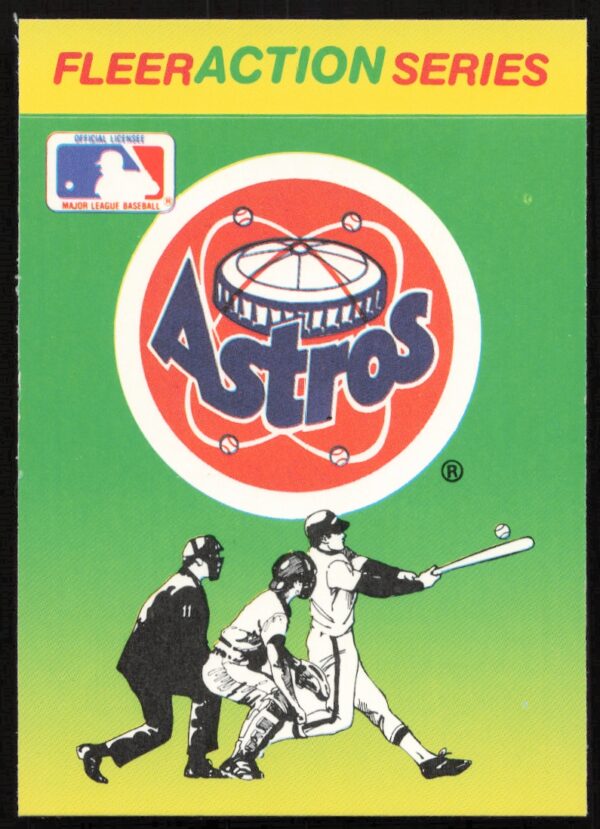 1990 Fleer Houston Astros Action Series Team Stickers #NNO (Front)