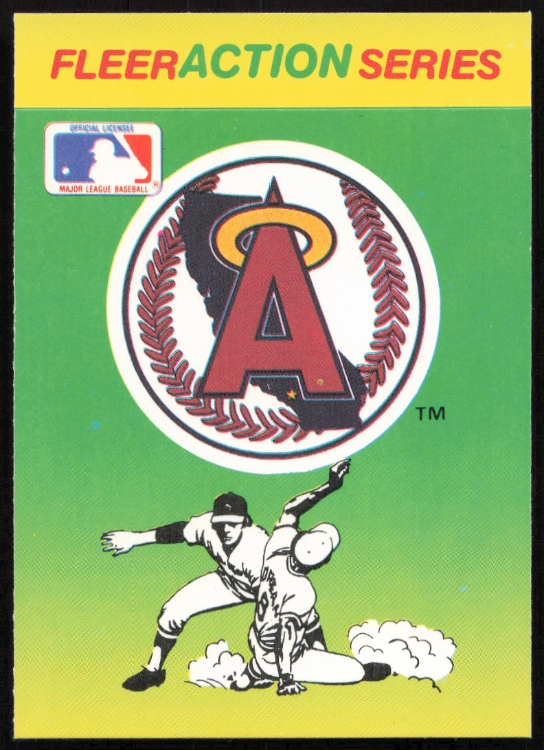 1990 Fleer Los Angeles Angels Action Series Team Stickers #NNO (Front)