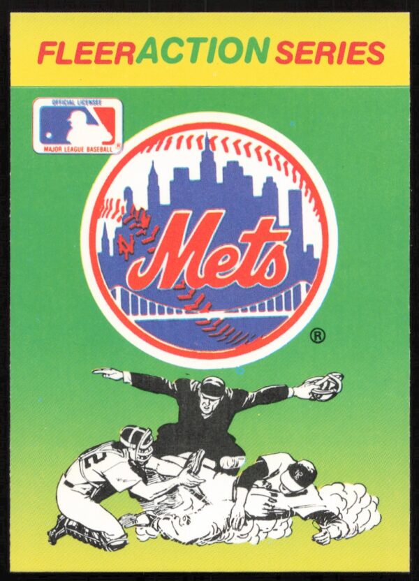 1990 Fleer New York Mets Action Series Team Stickers # (Front)