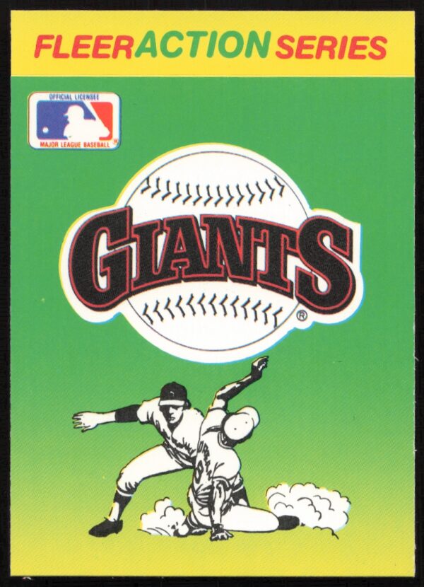 1990 Fleer San Francisco Giants Action Series Team Stickers #NNO (Front)