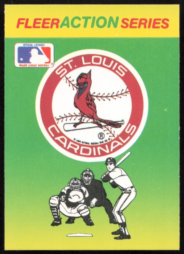 1990 Fleer St. Louis Cardinals Action Series Team Stickers #NNO (Front)